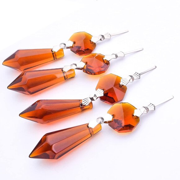 20pcs Crystal Icicle Prisms Chandelier Replacement Drop Pendants Octagon Crystal - Picture 4 of 7